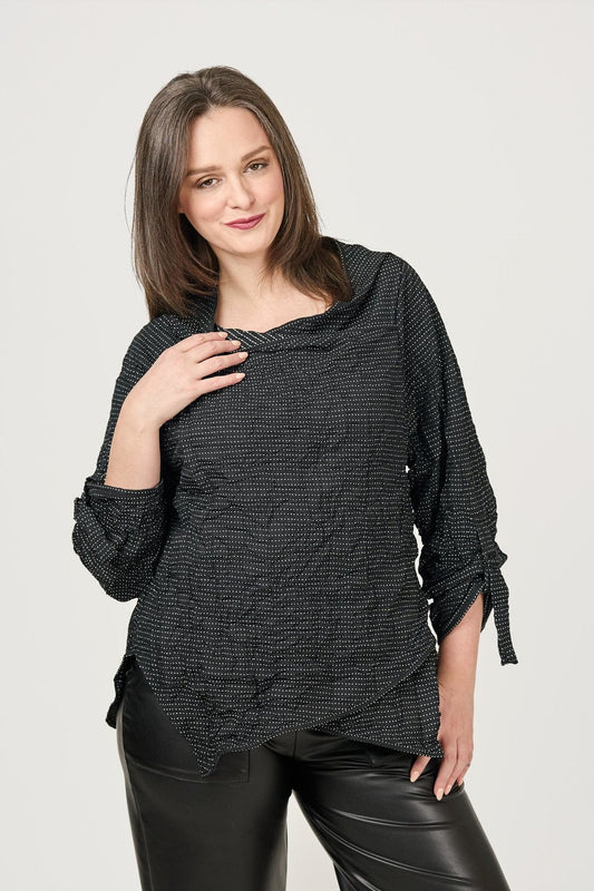Black Crinkle Top