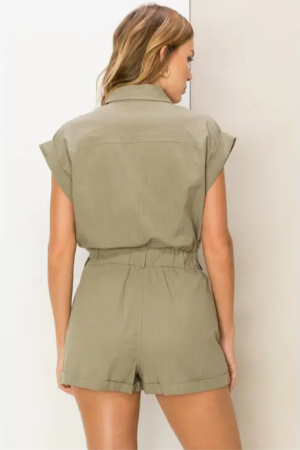 Sheer Attitude Button-Front Romper