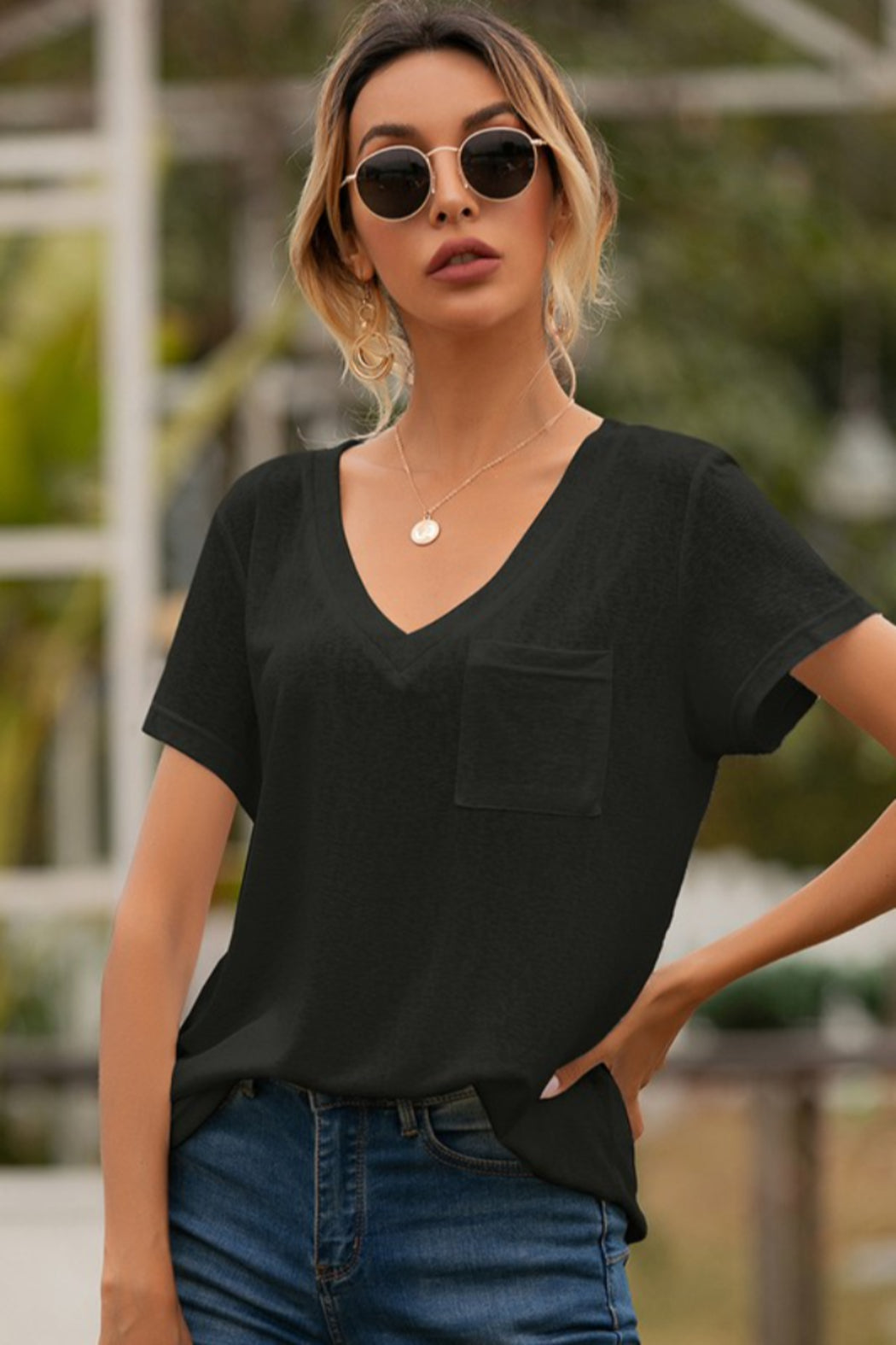 Short Sleeve VNeck TShirt