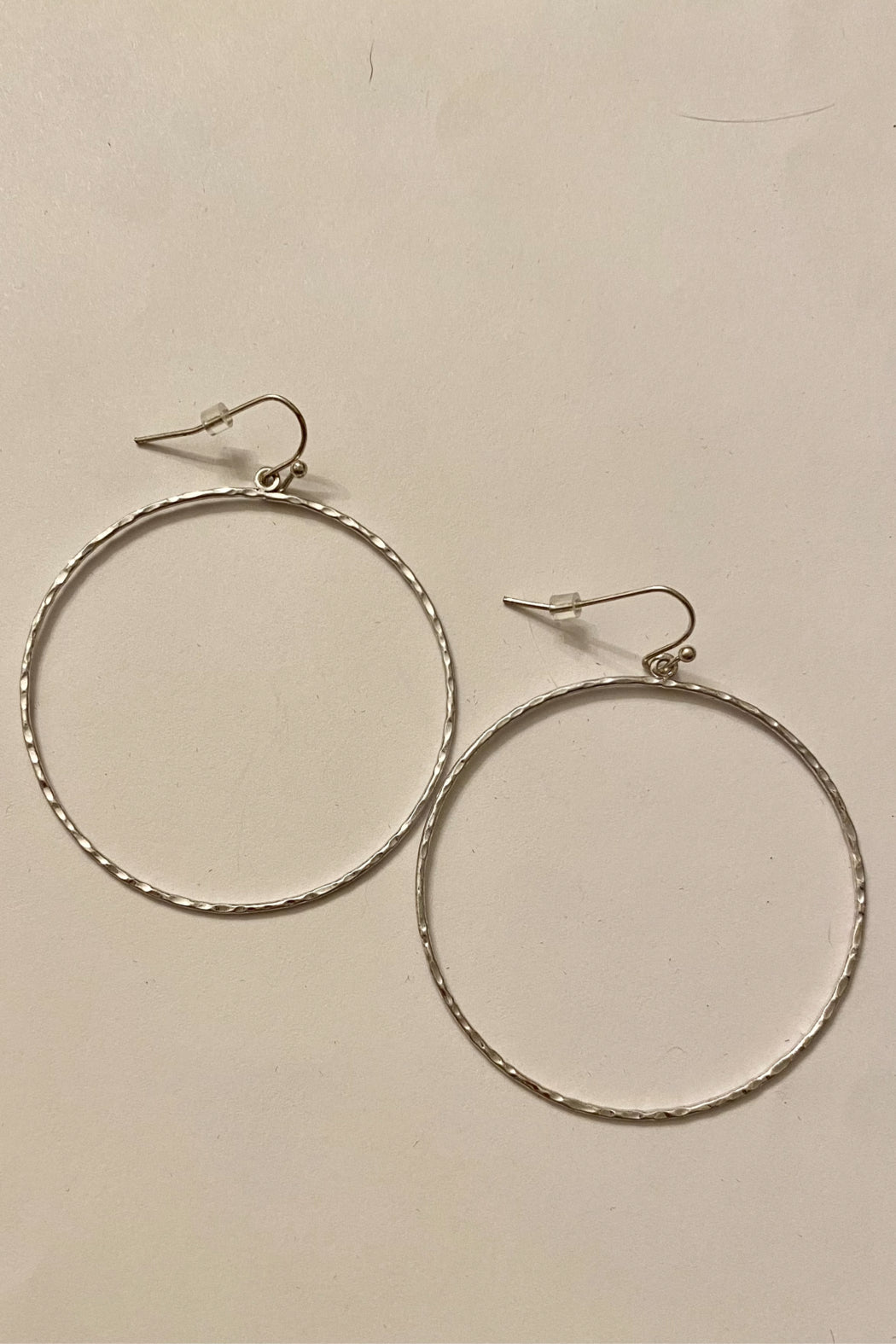 Silver Dangle Hoops
