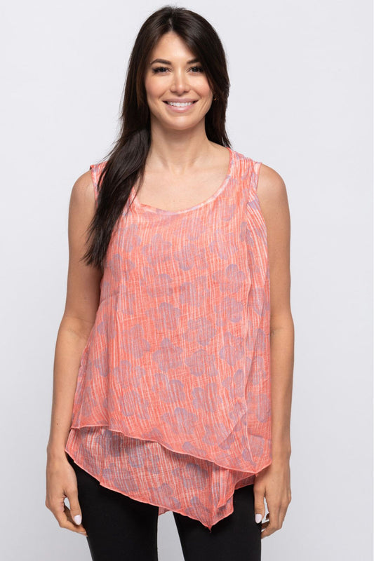 Sleeveless flowy blouse