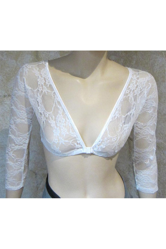 Slip-On White Lace Sleeves