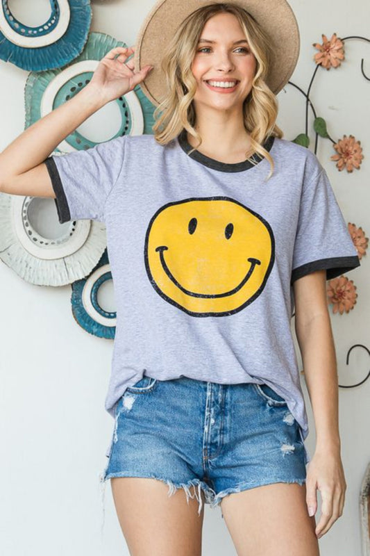 Smiley Face Graphic Tee