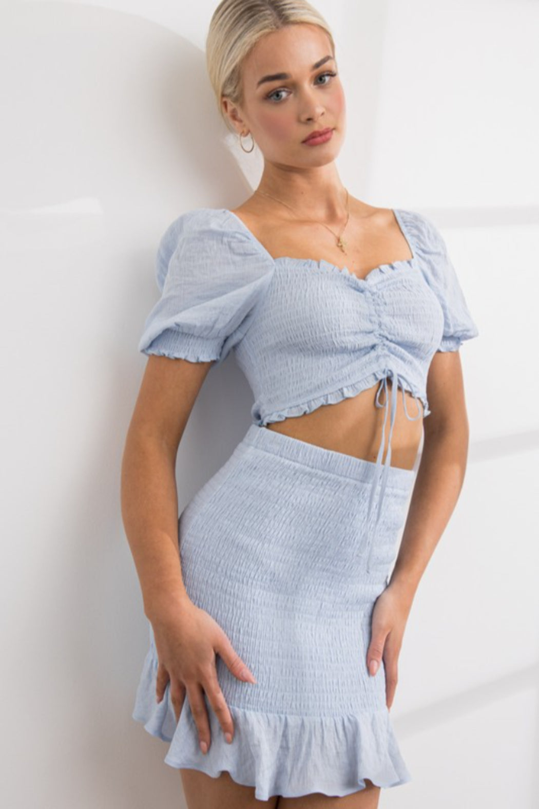 Smocked Bodycon Skirt