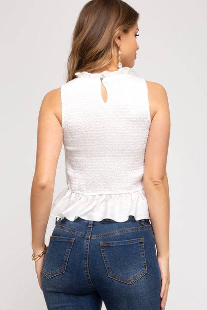 Smocked Peplum Top