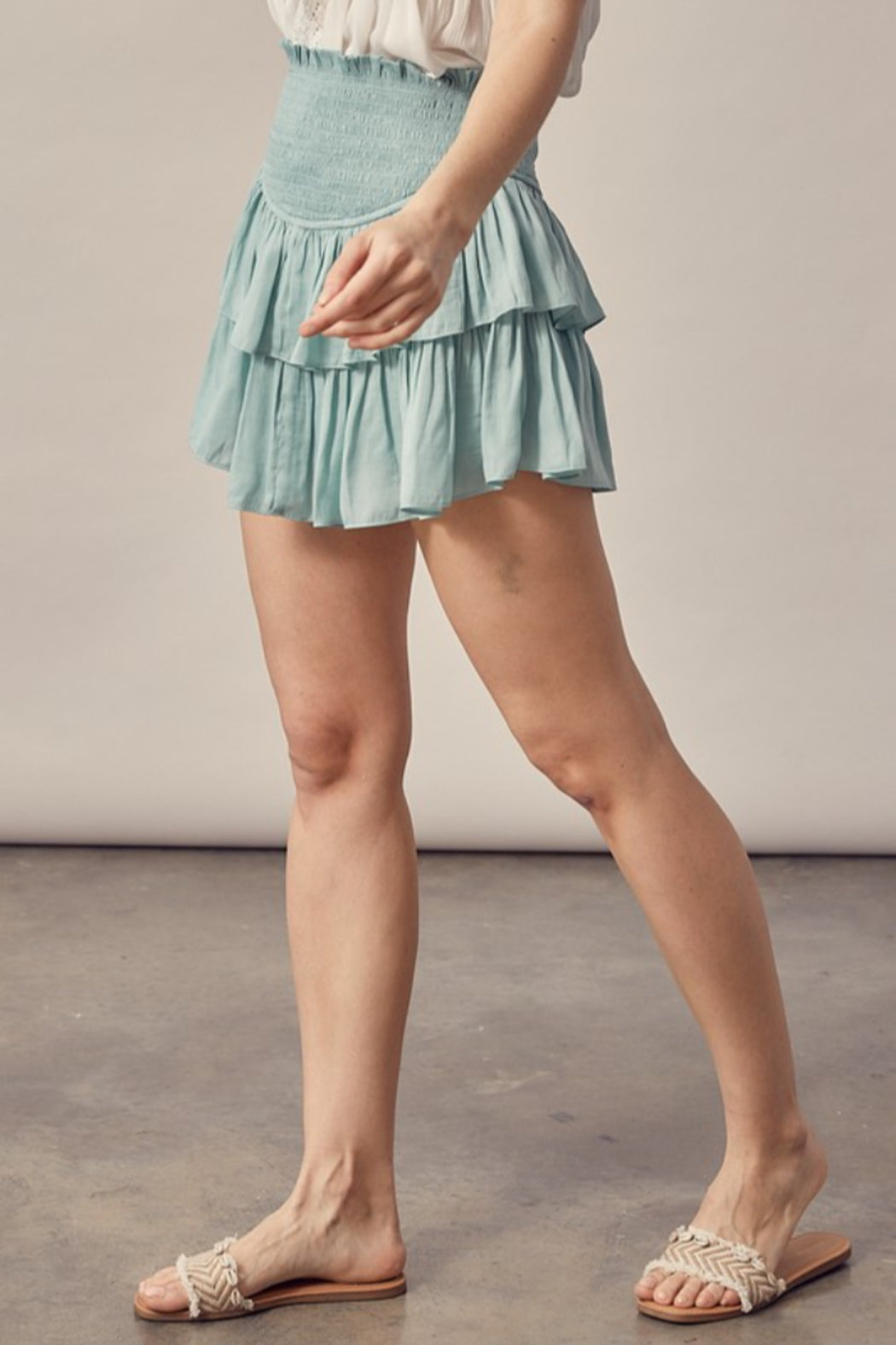 Smocked Ruffle Skirt
