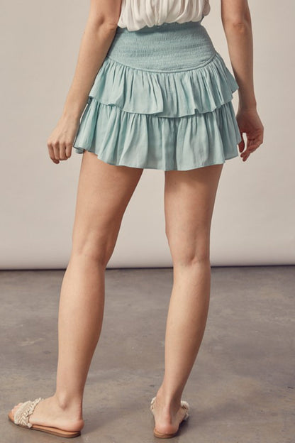 Smocked Ruffle Skirt