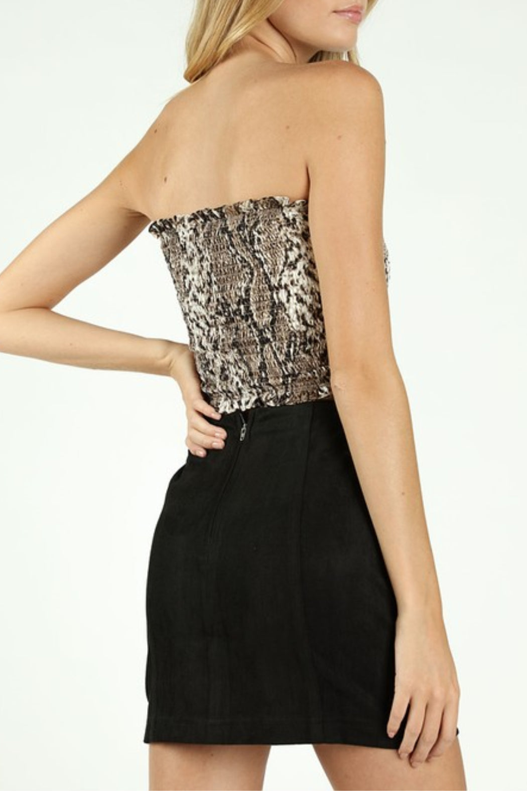Smocked Snake Tube Top
