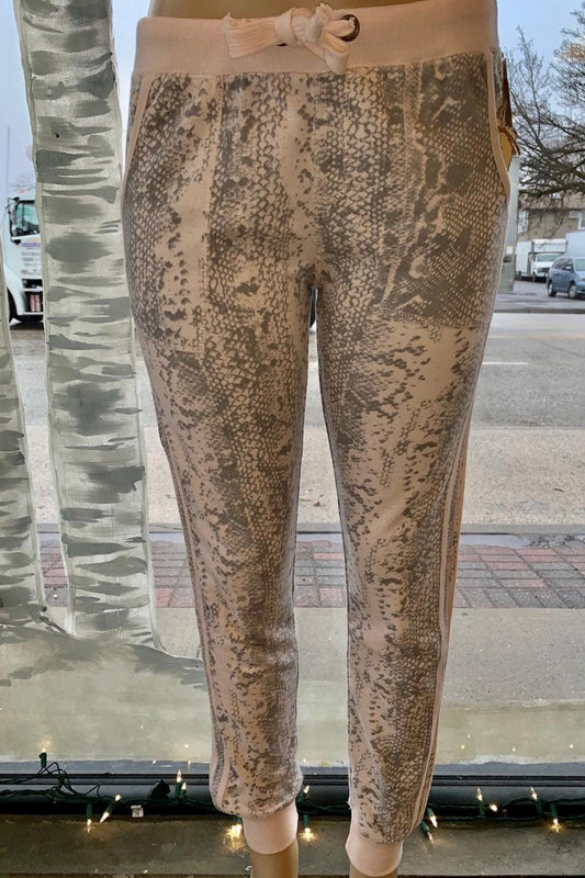 Snakeskin French Terry Joggers