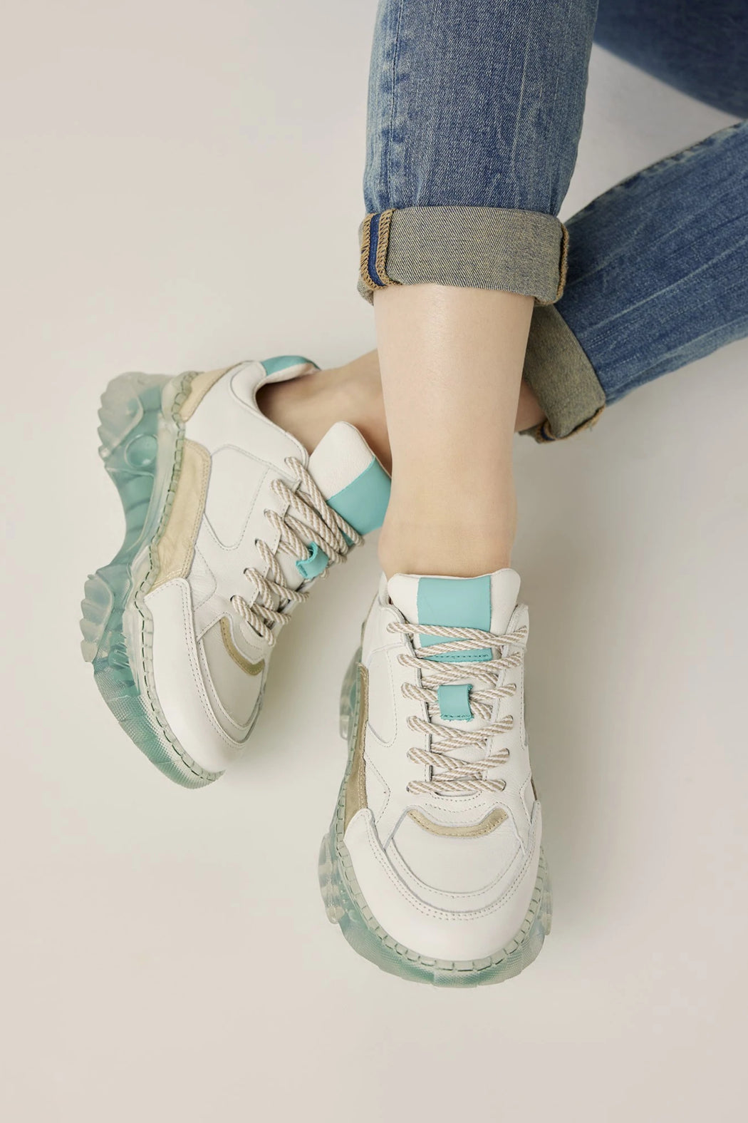 Sneaker with transparent sole