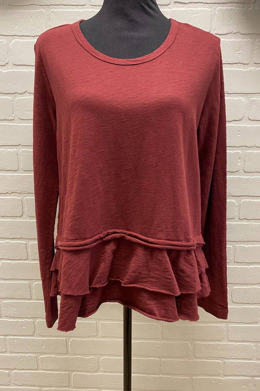 Soft slub raw hem
