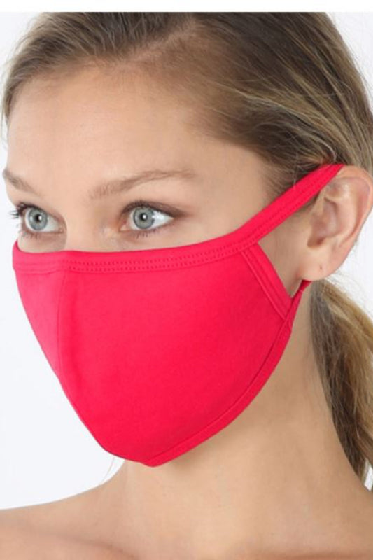 Solid 3D cotton mask - Multiple Colors