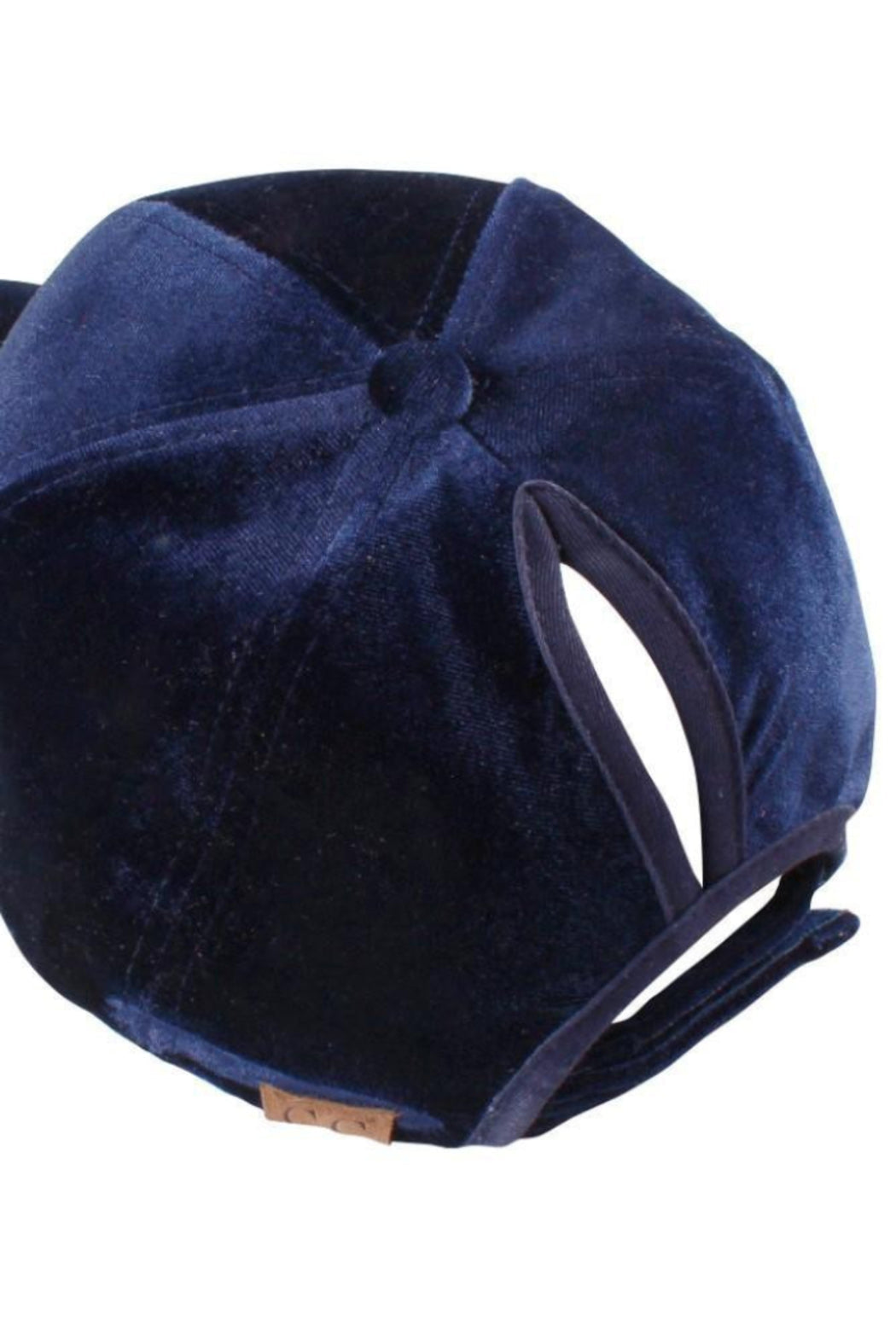 Solid Color Velvet Ponytail Baseball Cap