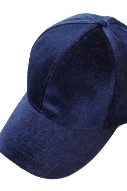Solid Color Velvet Ponytail Baseball Cap