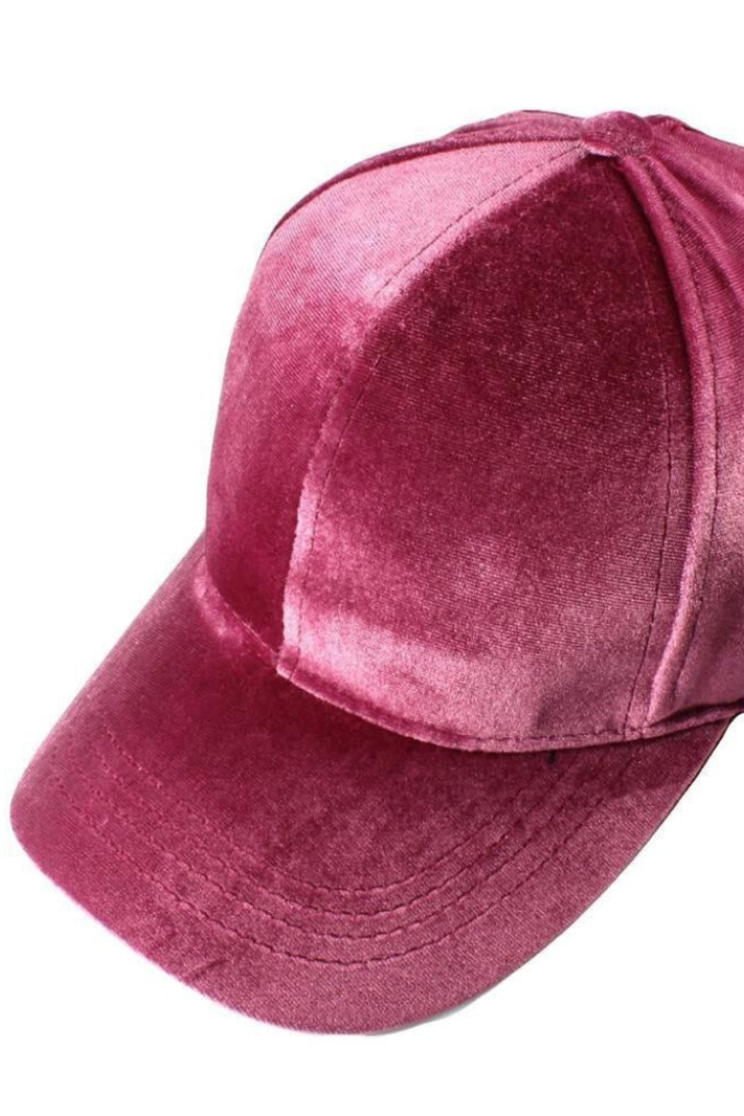 Solid Color Velvet Ponytail Baseball Cap