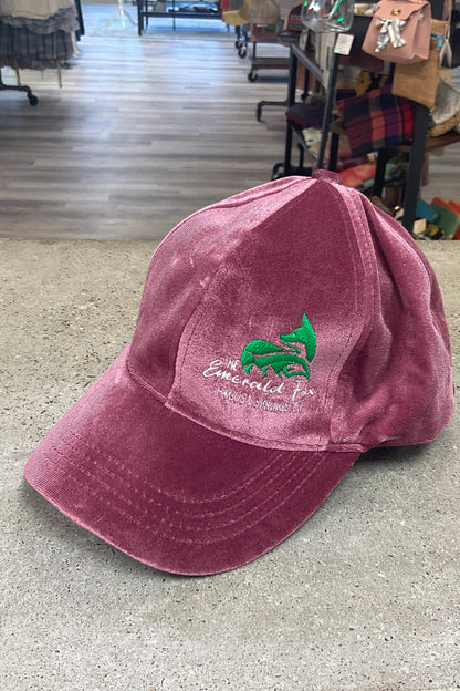 Solid Color Velvet Ponytail Baseball Cap