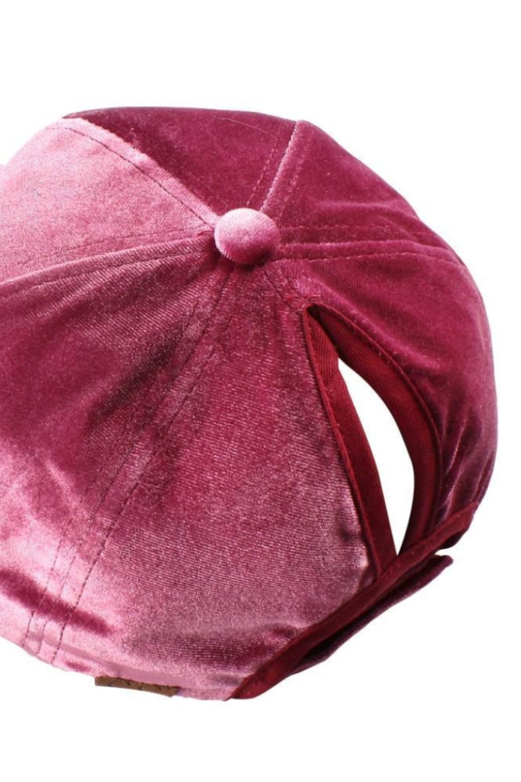 Solid Color Velvet Ponytail Baseball Cap