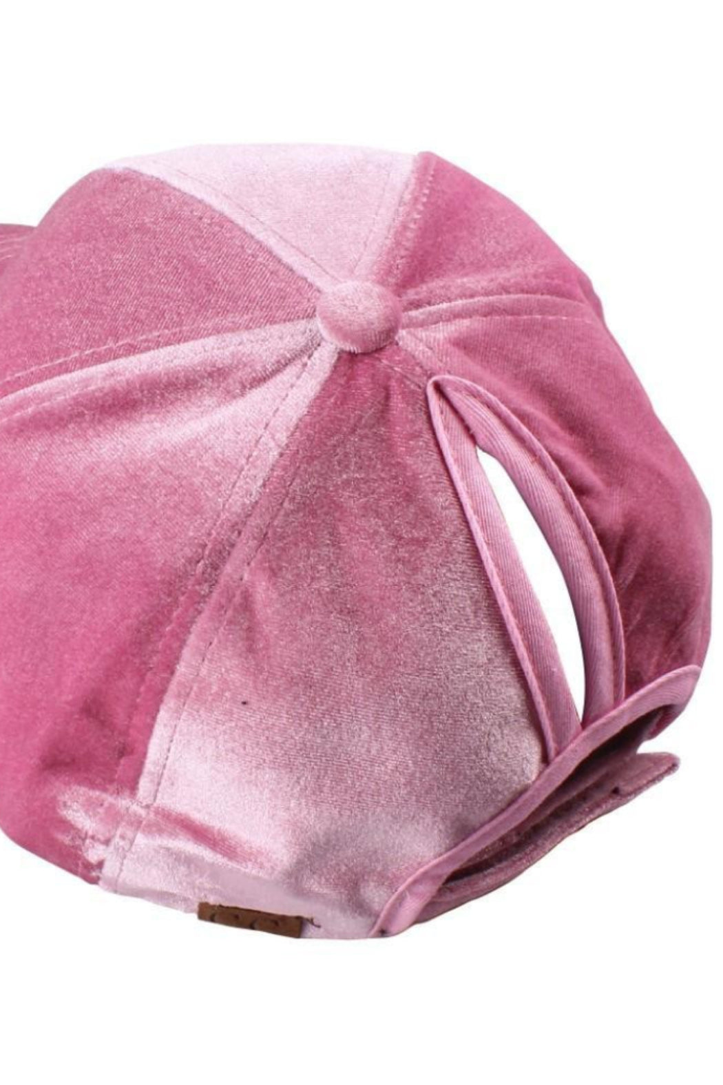 Solid Color Velvet Ponytail Baseball Cap