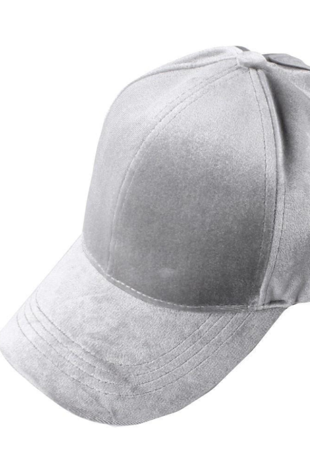 Solid Color Velvet Ponytail Baseball Cap