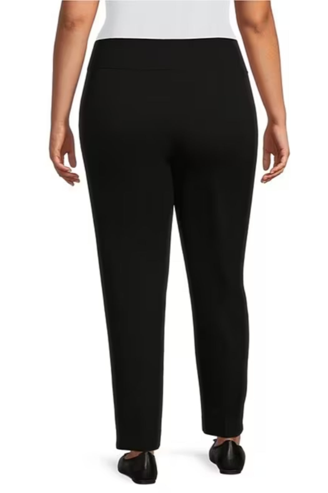 Solid Ease-Y-Fit Knit Pull-On Ankle Pants