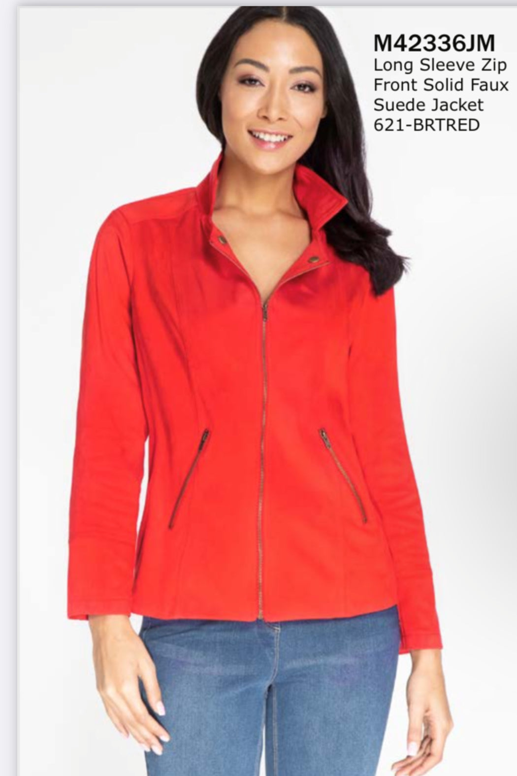 Solid Faux Suede Jacket