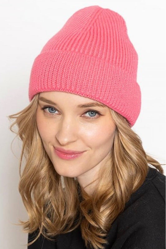 Solid Ribbed Cuff Beanie