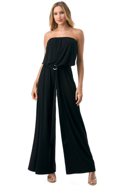 Solid Ring Belt juumpsuit