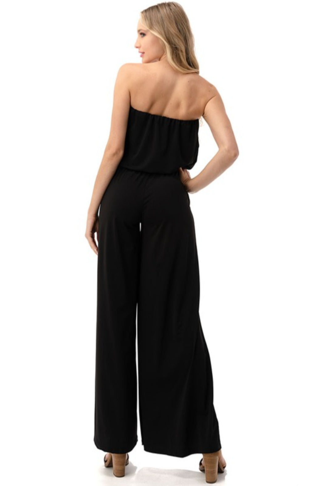 Solid Strapless Jumpsuit