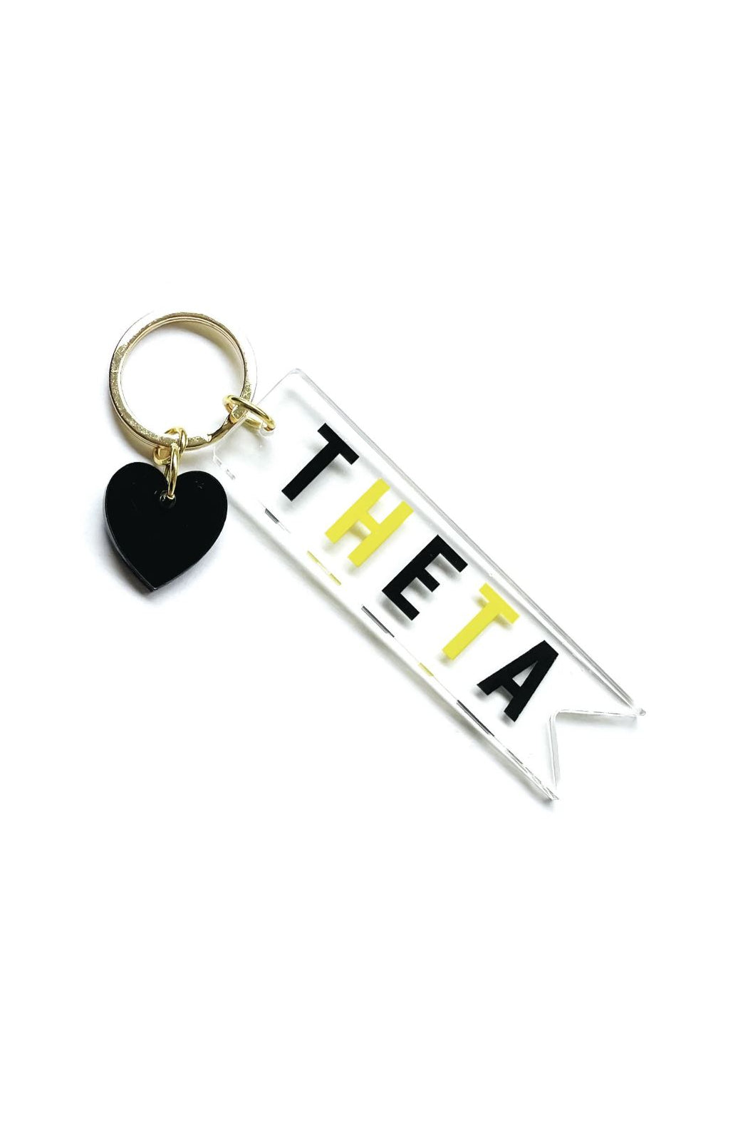 Sorority Acrylic Keychain with Heart Charm