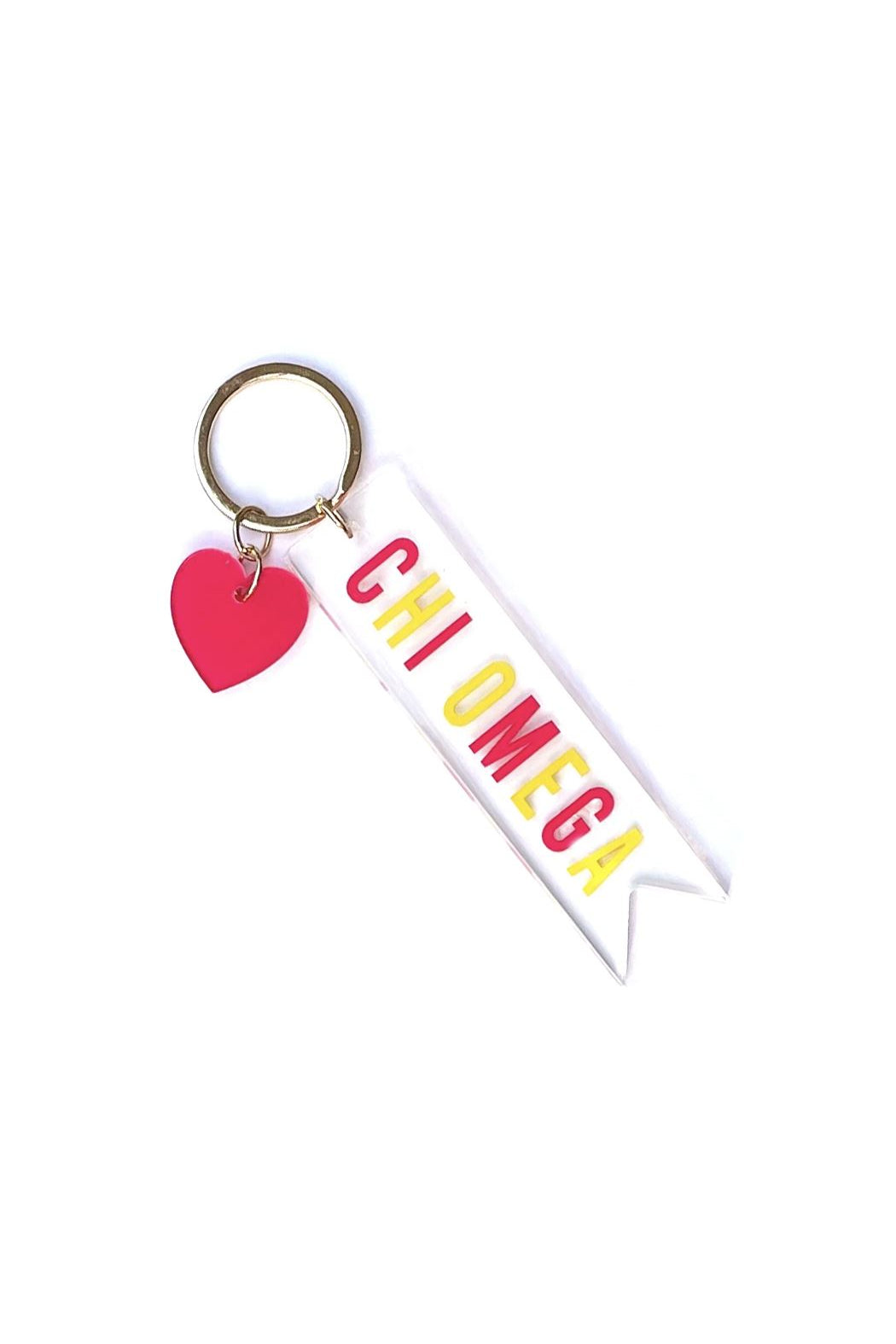 Sorority Acrylic Keychain with Heart Charm