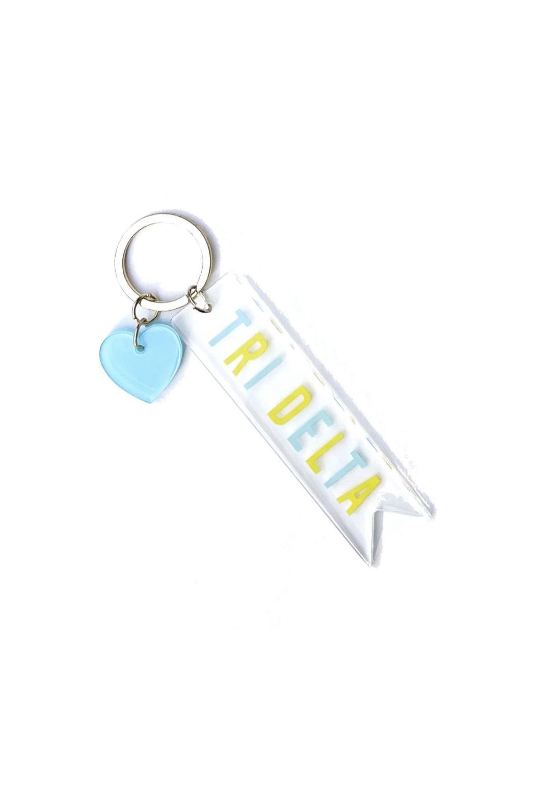 Sorority Acrylic Keychain with Heart Charm