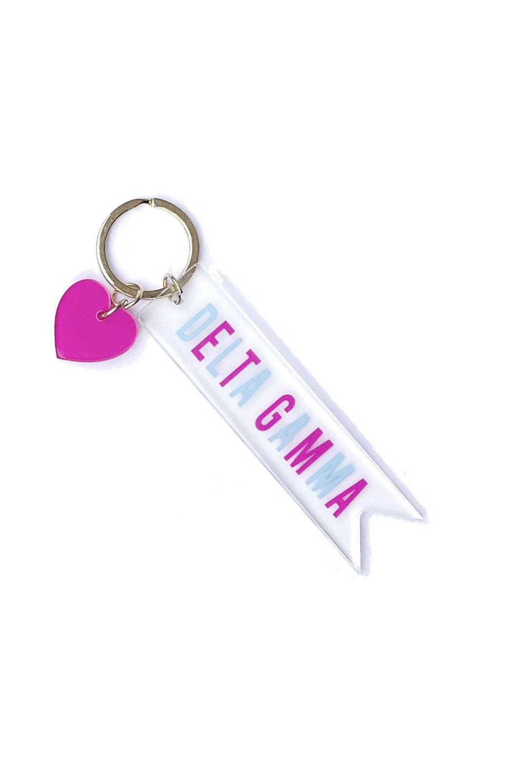 Sorority Acrylic Keychain with Heart Charm