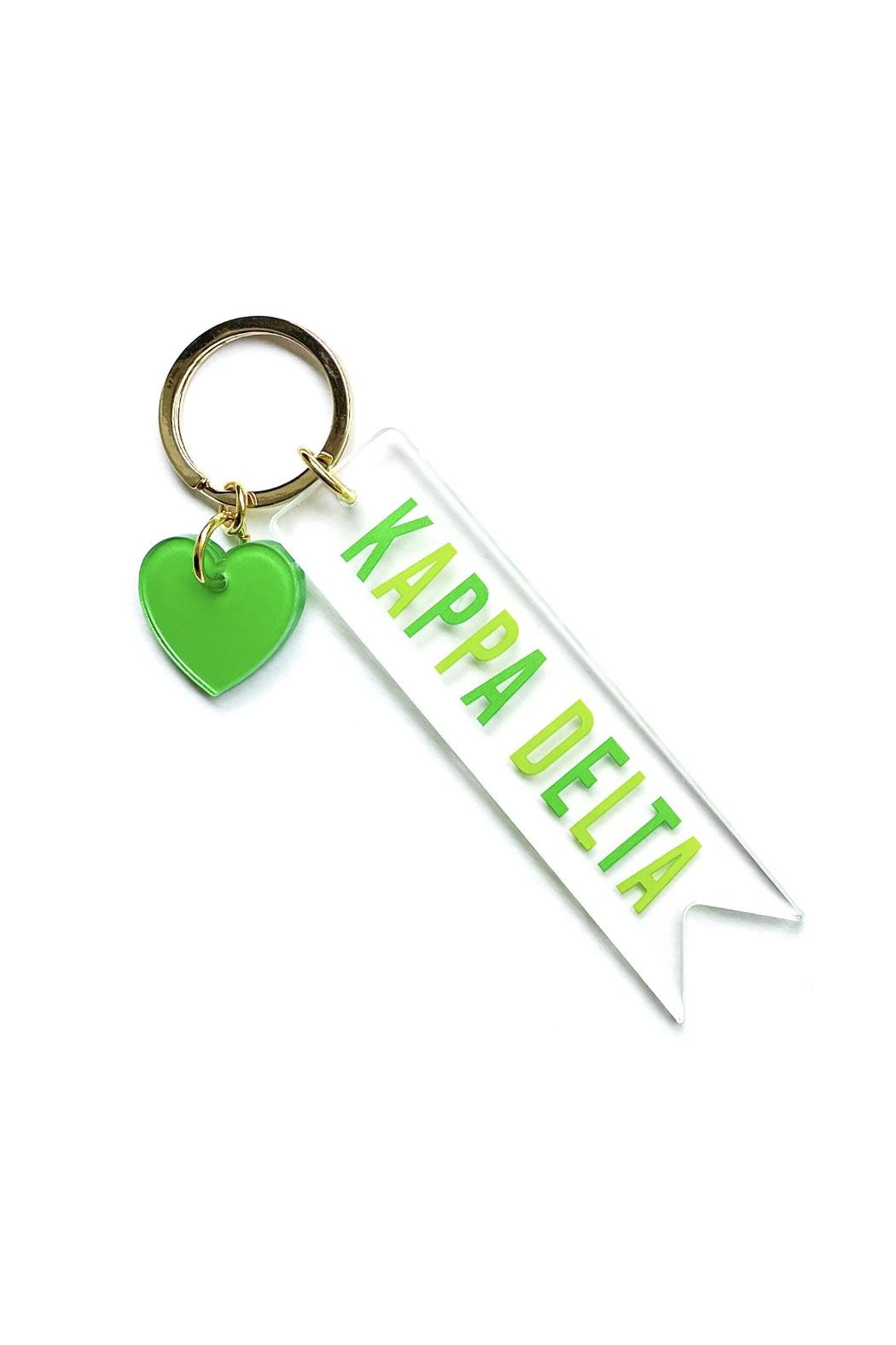 Sorority Acrylic Keychain with Heart Charm