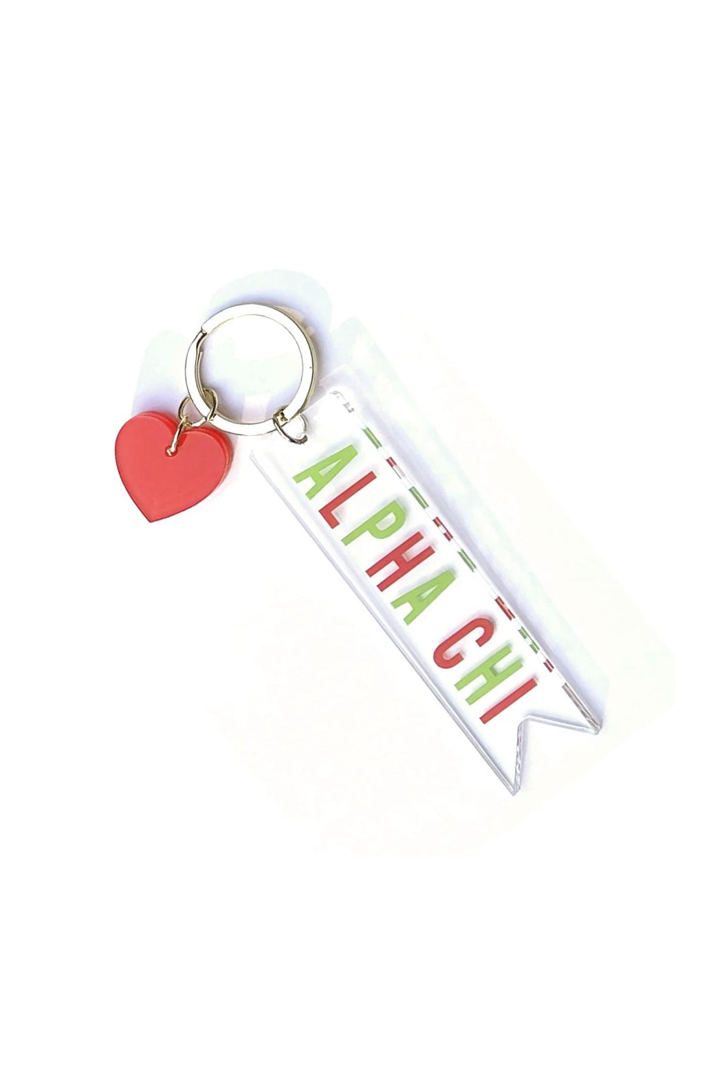 Sorority Acrylic Keychain with Heart Charm
