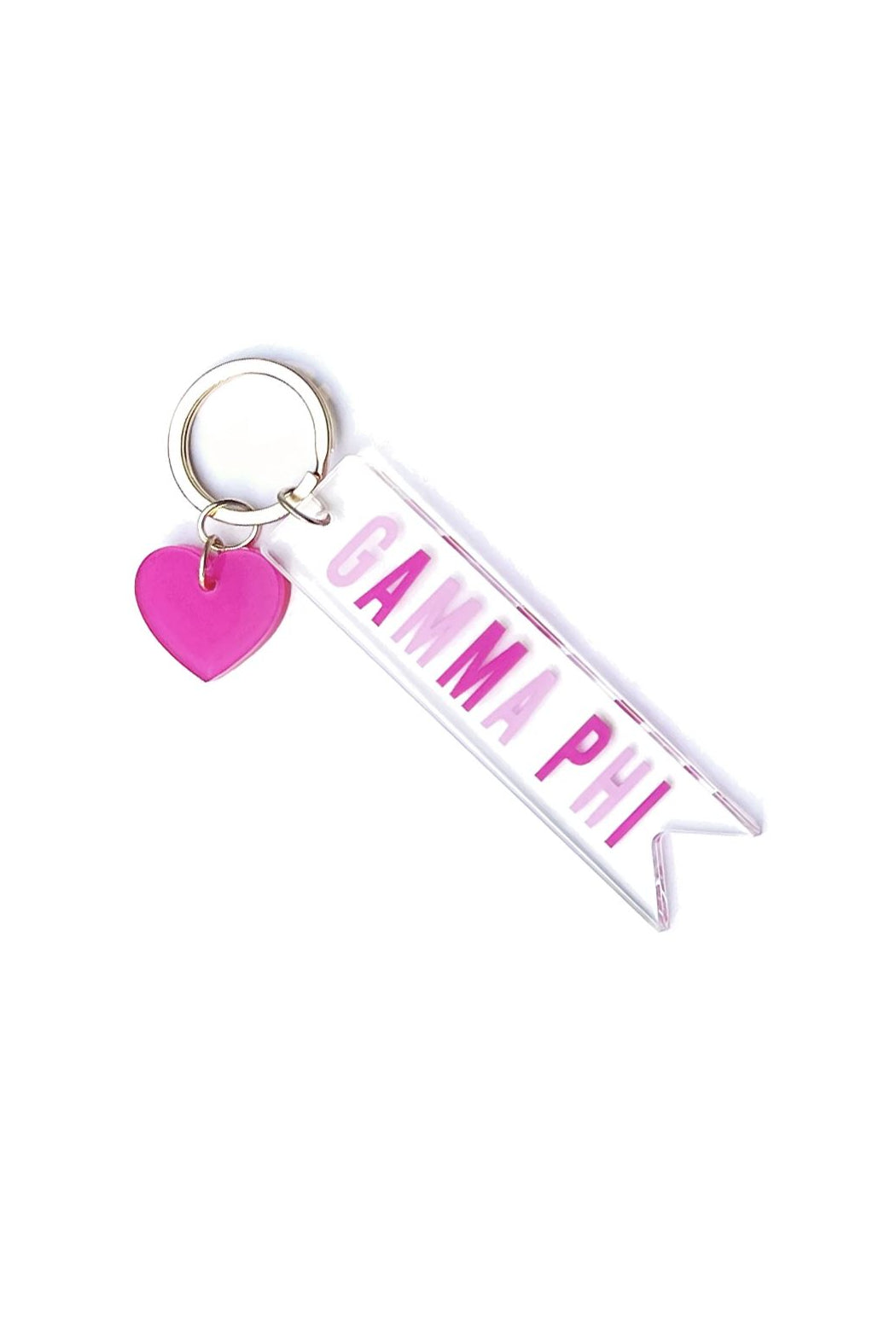 Sorority Acrylic Keychain with Heart Charm