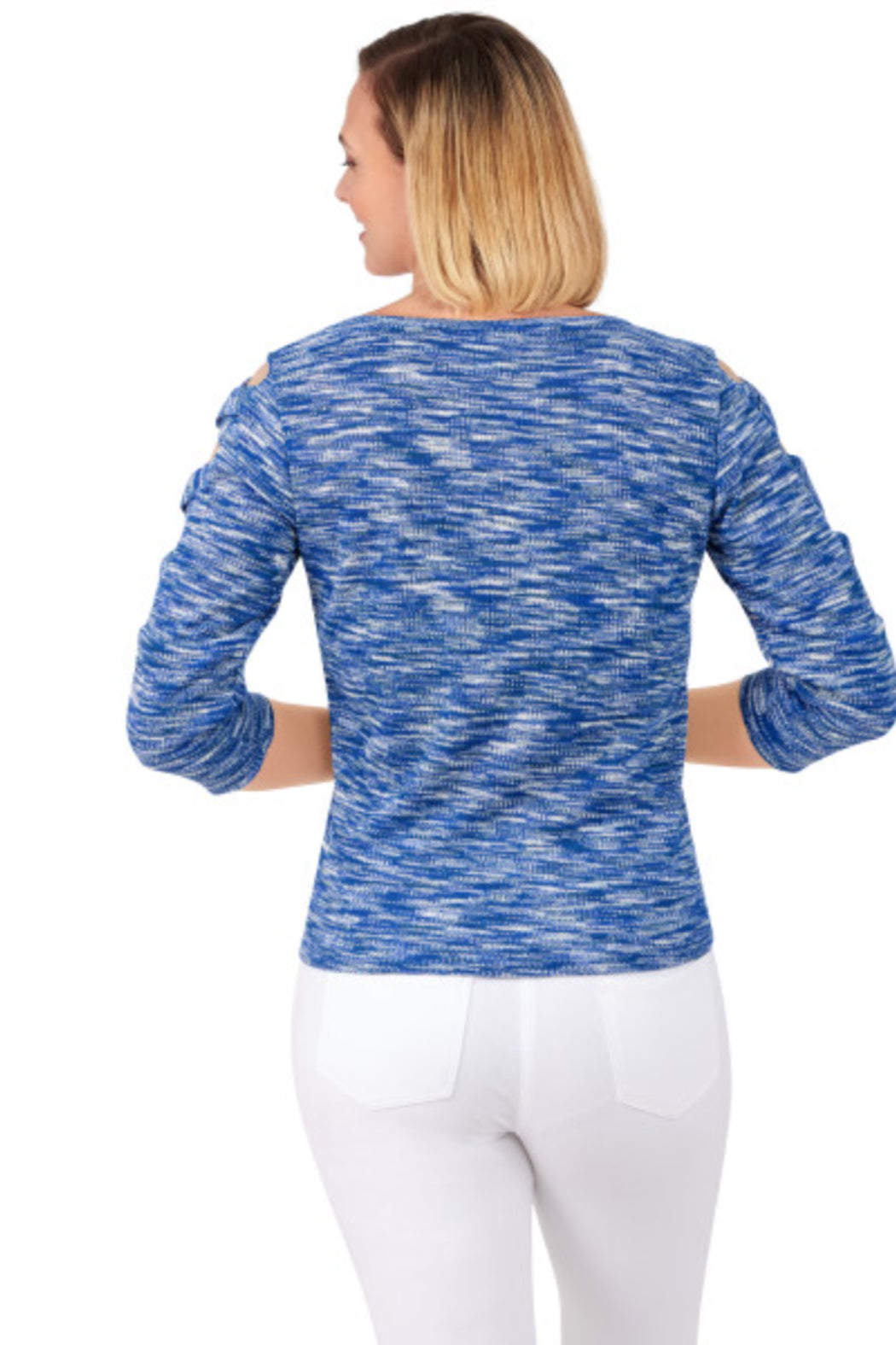 Space Dye Tie Front Top