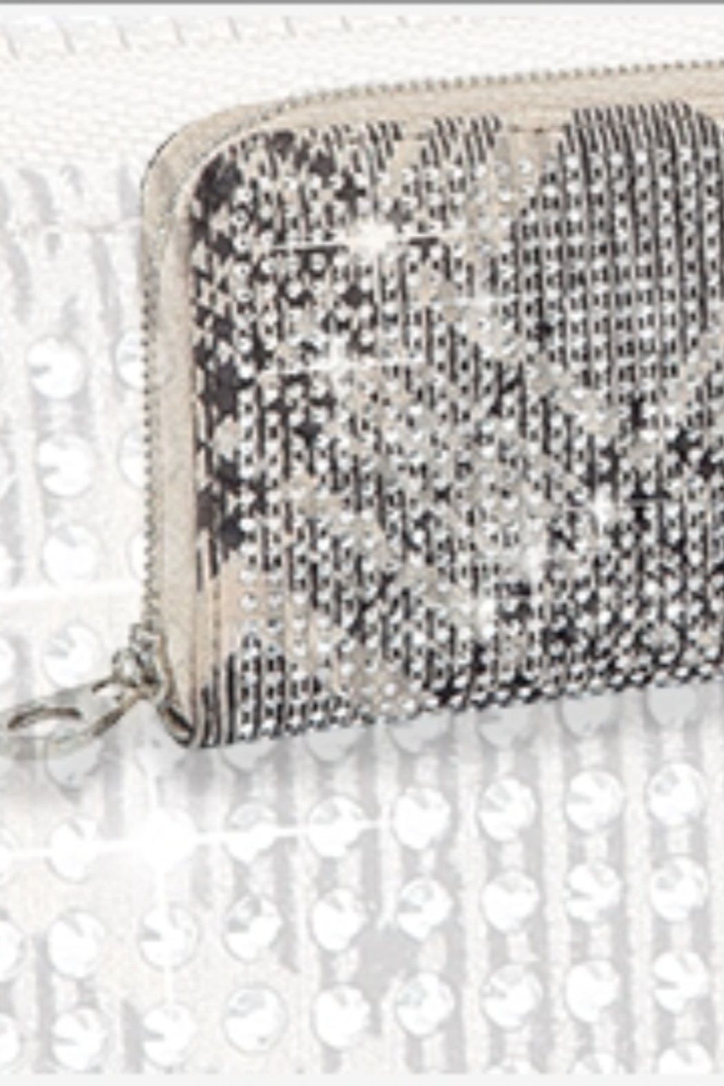 Sparkling Plaid Print Accordion Wallet