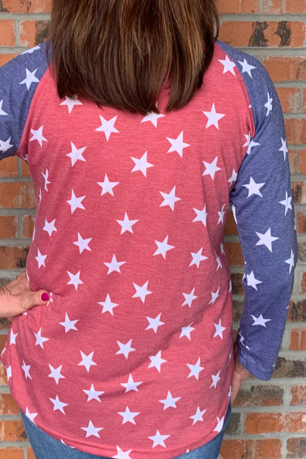 STARS BASEBALL TEE WITH POCKET