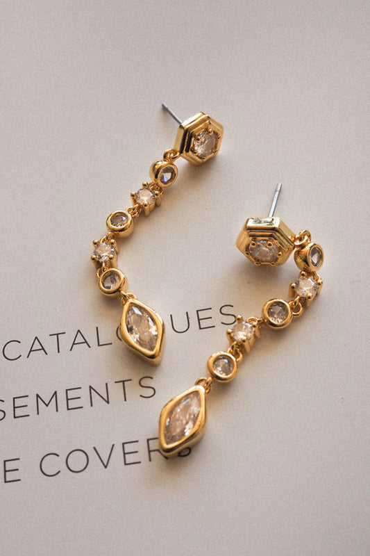 Stellar Bezel Drop Studs