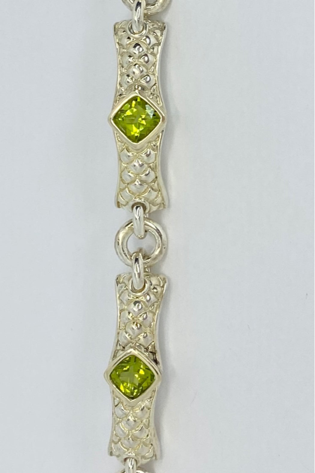 Sterling Silver 18kt Peridot Bracelet