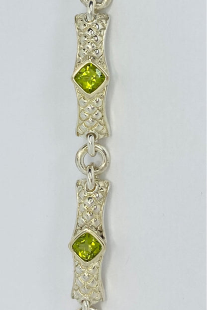 Sterling Silver 18kt Peridot Bracelet