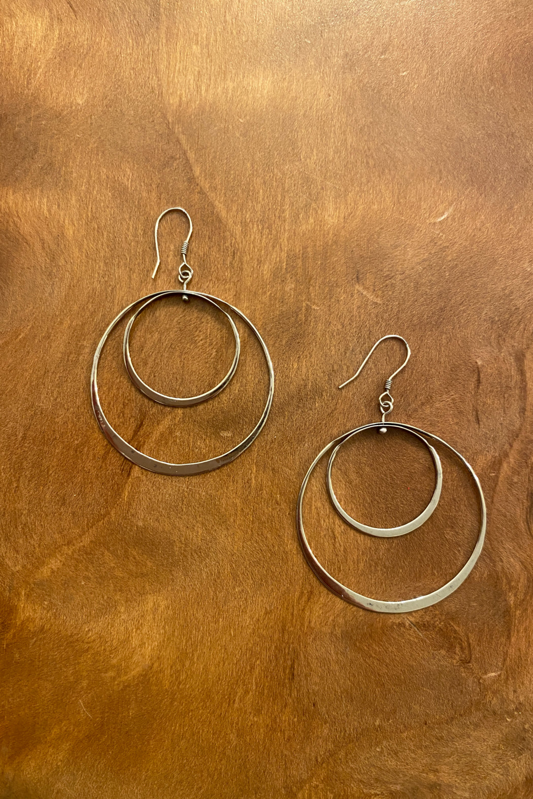 Sterling Silver Dangle Hoop Earrings
