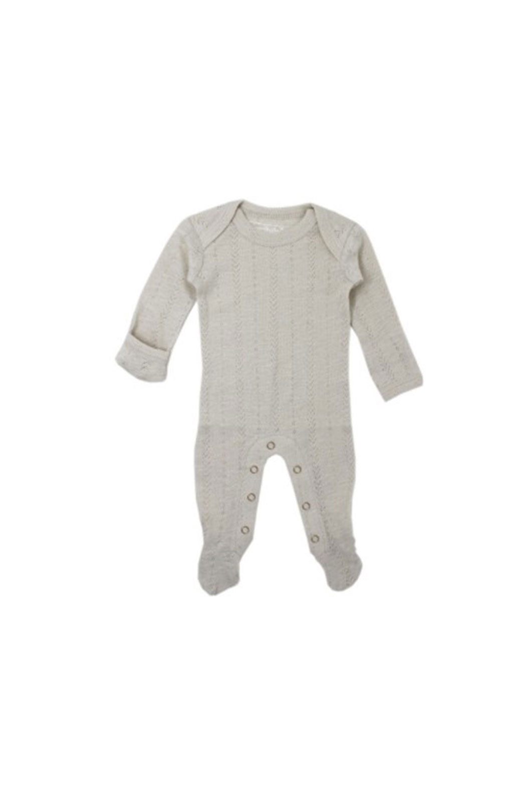 Stone Pointelle Footie