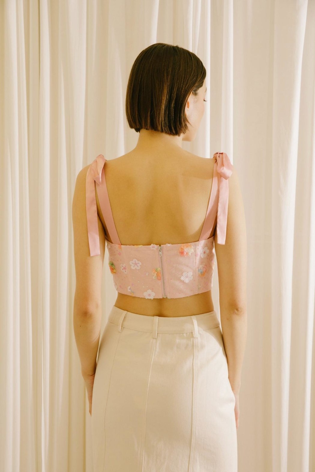Sequin Floral Top