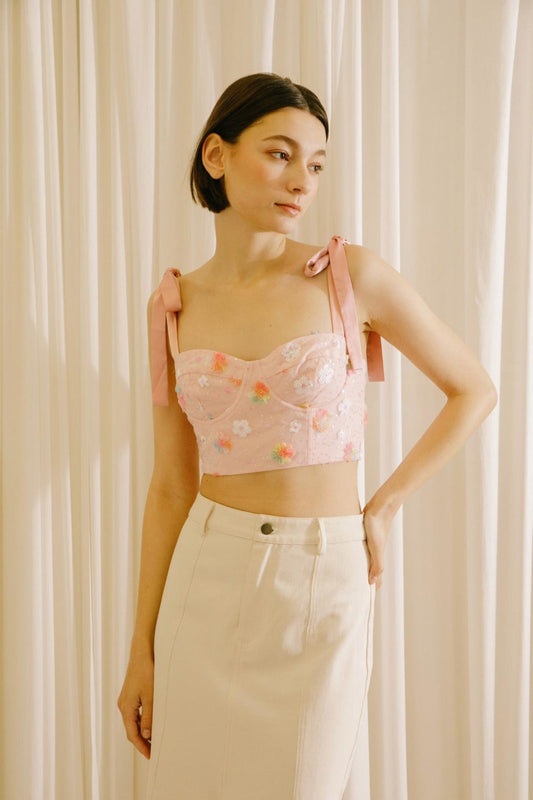 Sequin Floral Top