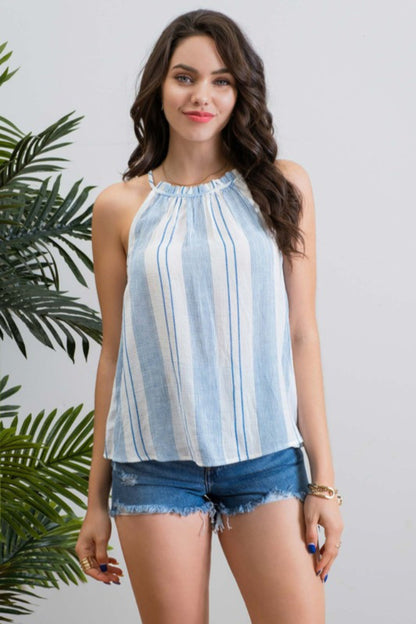 Striped  Halter Top