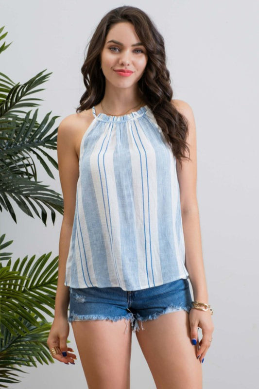 Striped  Halter Top