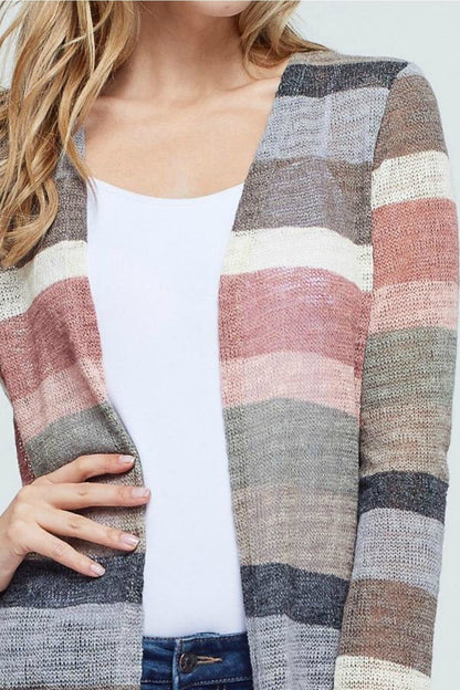 Striped Knit Cardigan