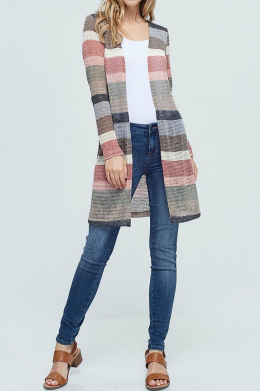 Striped Knit Cardigan