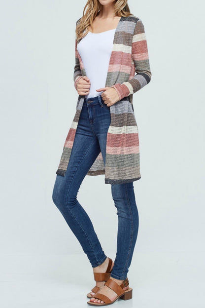 Striped Knit Cardigan